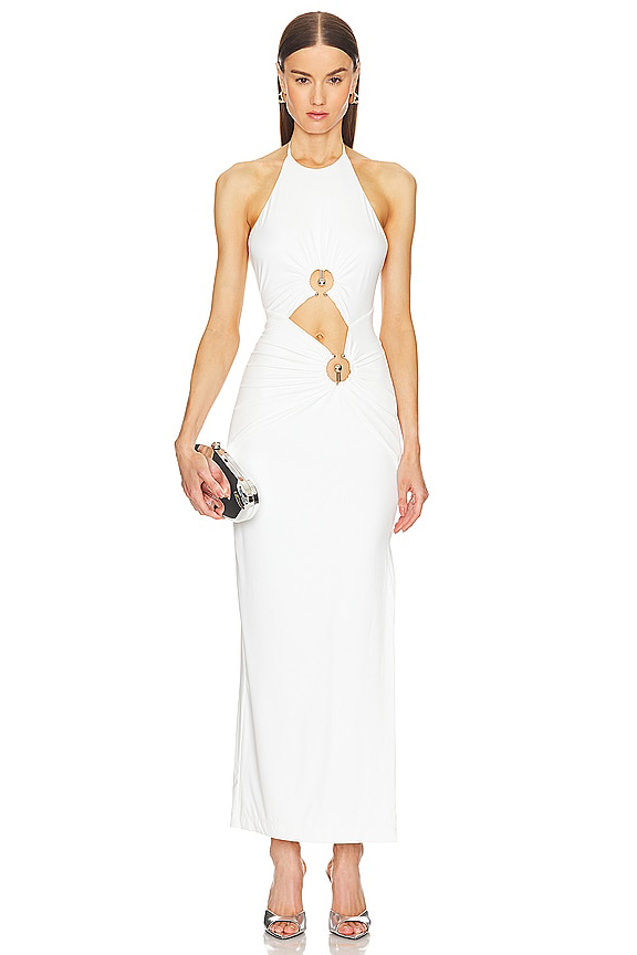 Halter Neck Cut-Out Backless Midi Dress