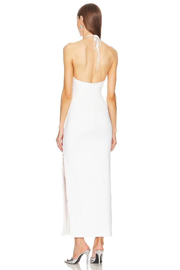 Halter Neck Cut-Out Backless Midi Dress