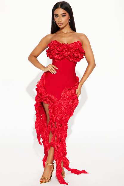 Off Shoulder Tassel Solid Mini Dress