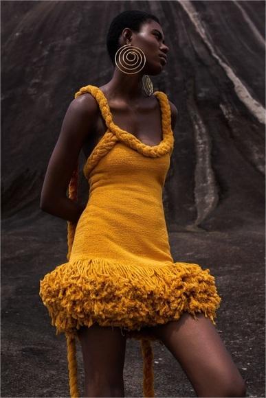 Tassel Solid Sleeveless Mini Dress