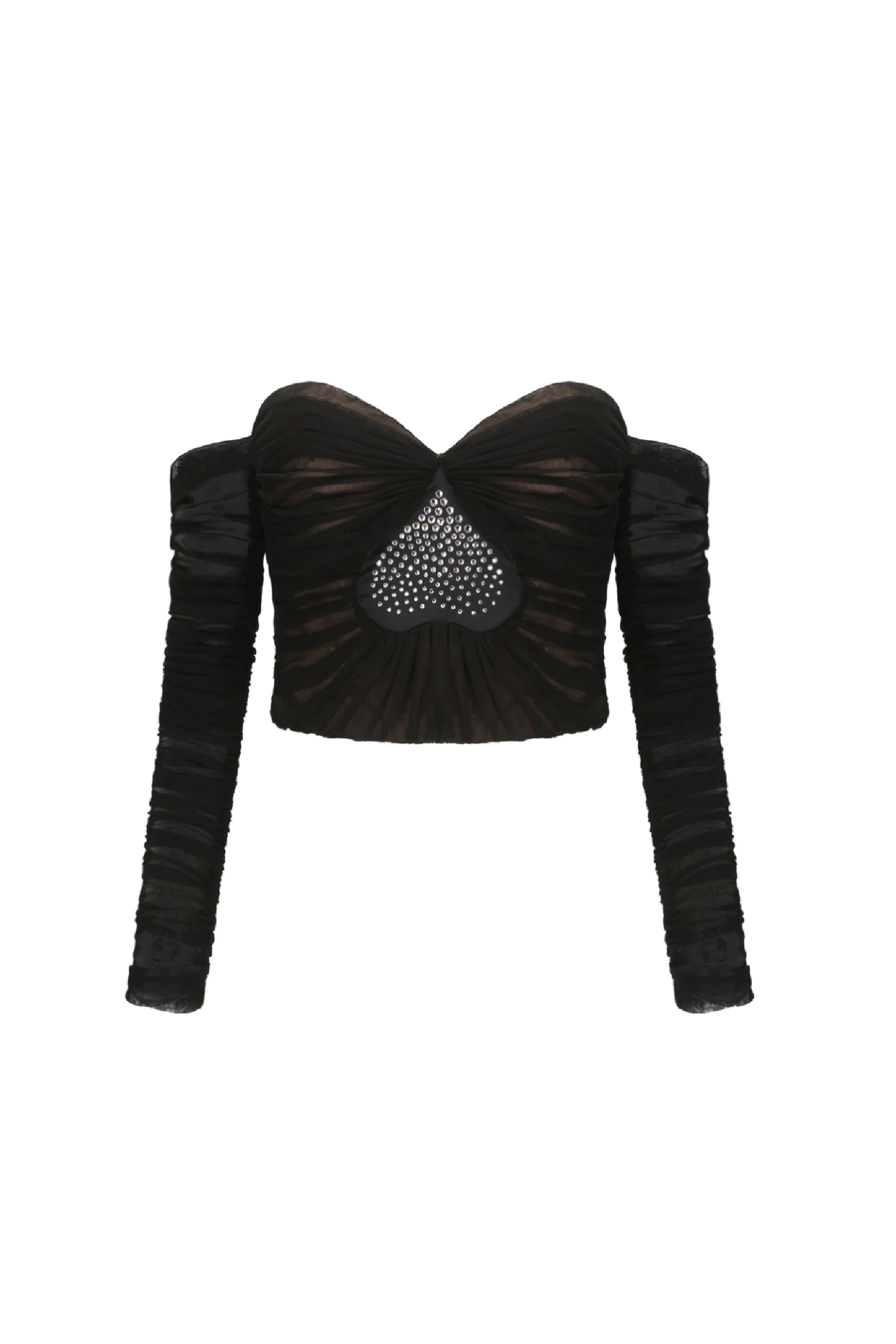 Off Shoulder Long Sleeve Top & Hight Waist Ruched Maxi Skirt Set