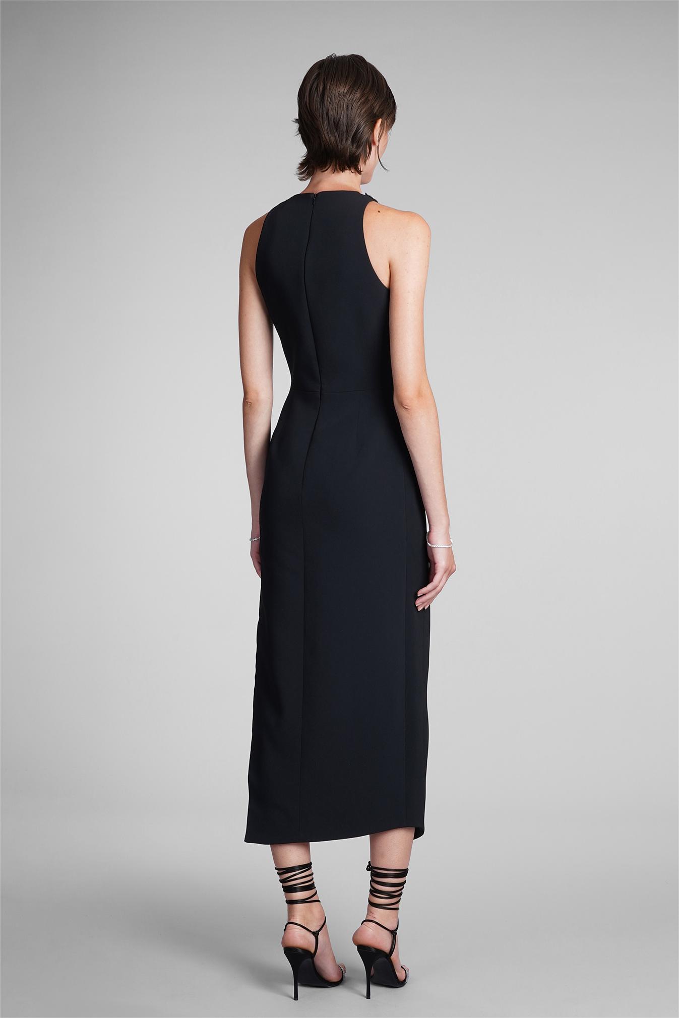 Rhinestone Sleeveless Split Midi Dress