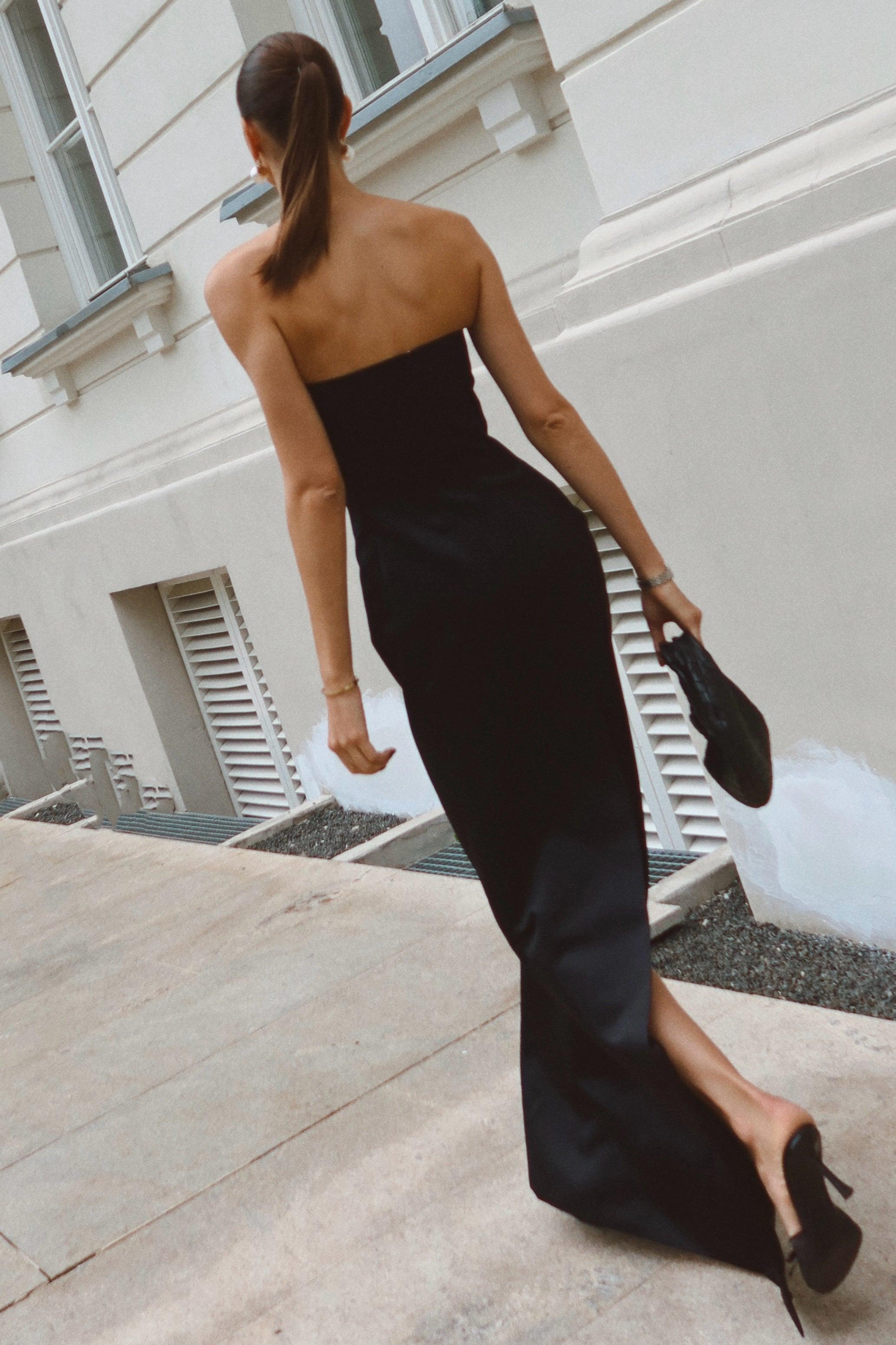 Rhinestone Bow Off Shoulder Cut Out Maxi Dress