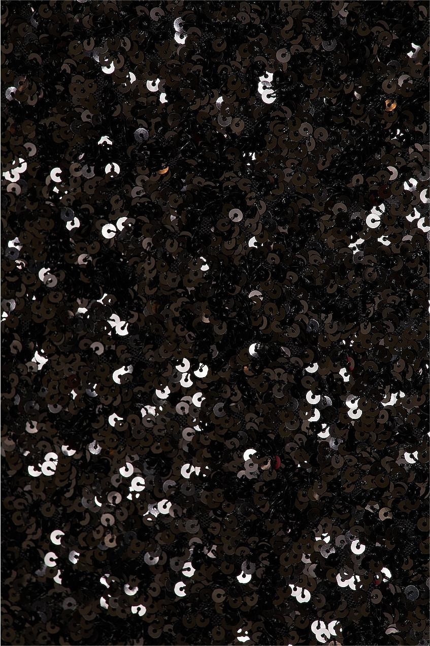 Sequin Off Shoulder See-Through Mini Dress