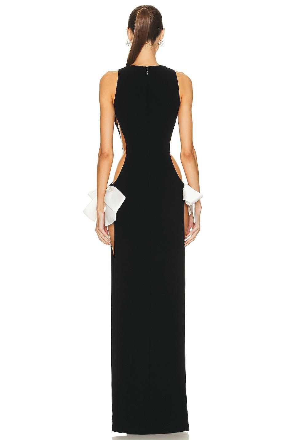 Sleeveless Cut Out Bow Split Maxi Dress