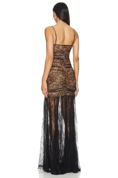 Lace Sweetheart Neck Sleeveless Maxi Dress