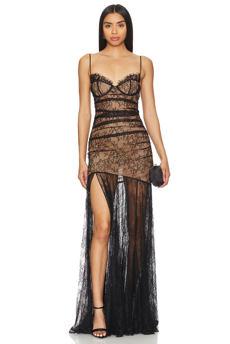 Lace Sweetheart Neck Sleeveless Maxi Dress