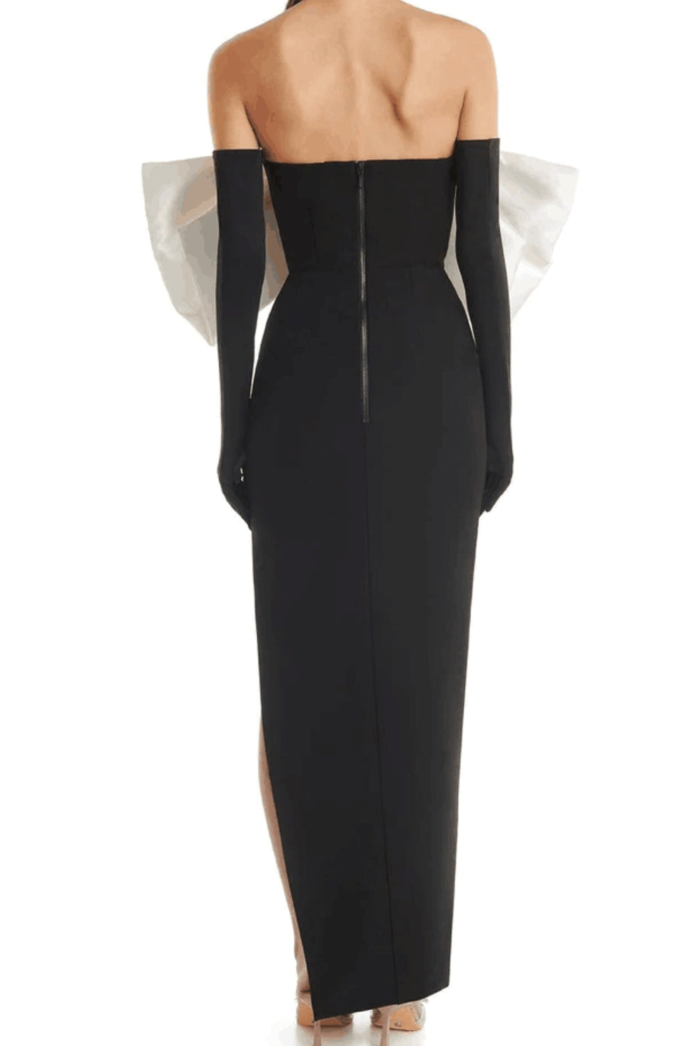 Bow Off-Shoulder Sleeveless Midi Dress