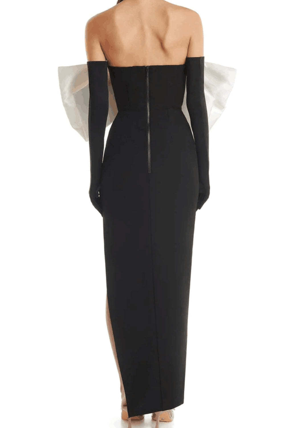 Bow Off-Shoulder Sleeveless Midi Dress