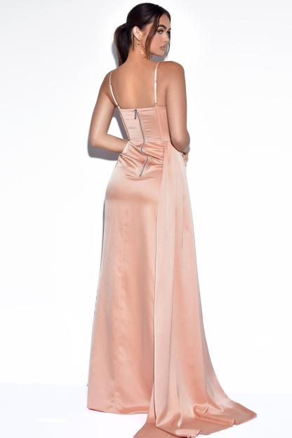 Satin Sleeveless Split Maxi Dress