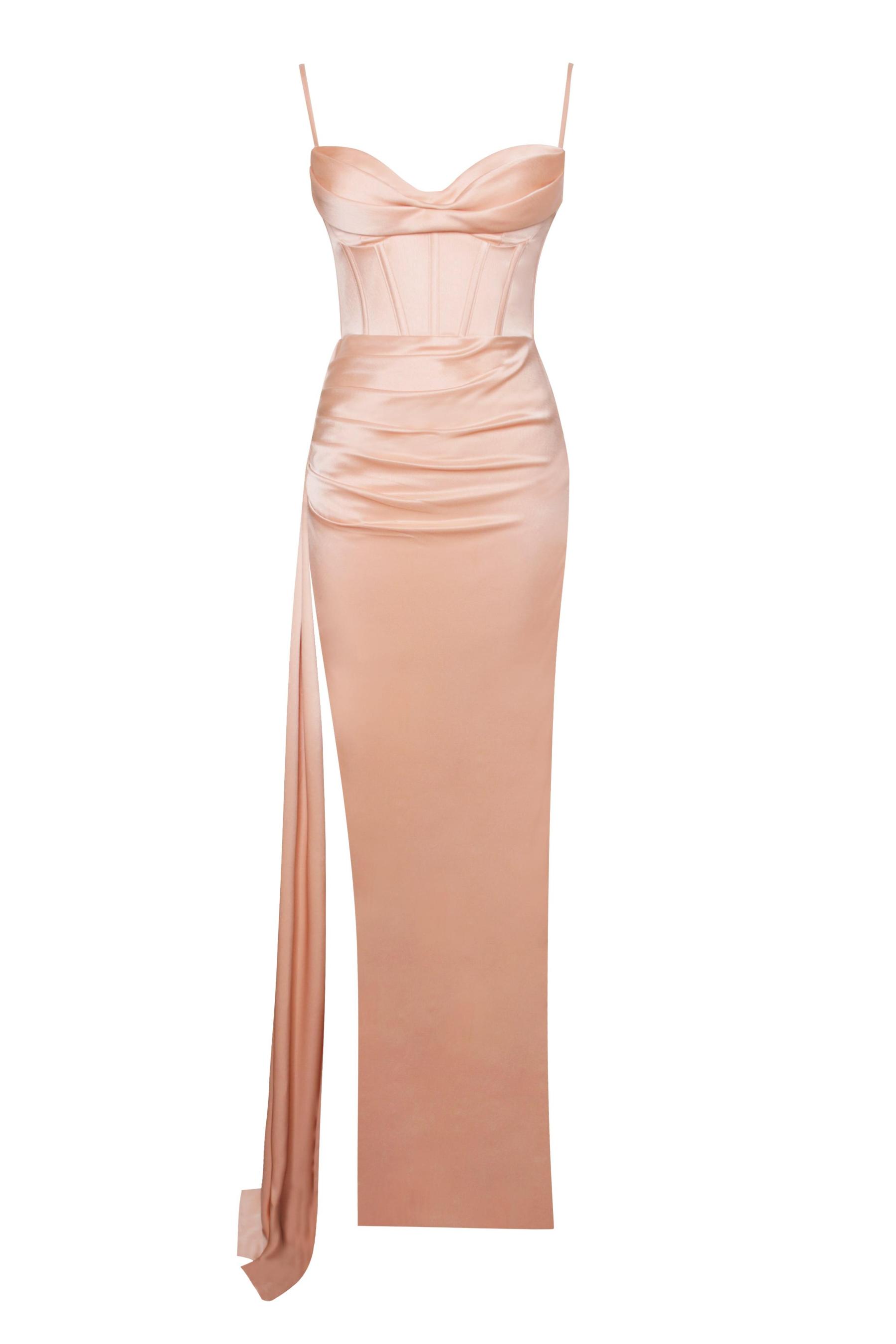 Satin Sleeveless Split Maxi Dress