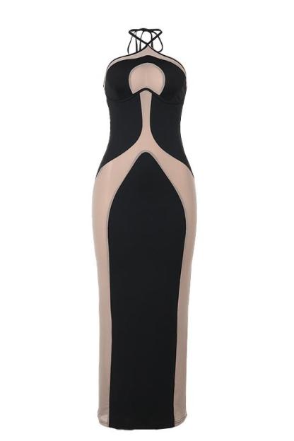 Halter Neck Cut Out Midi Dress