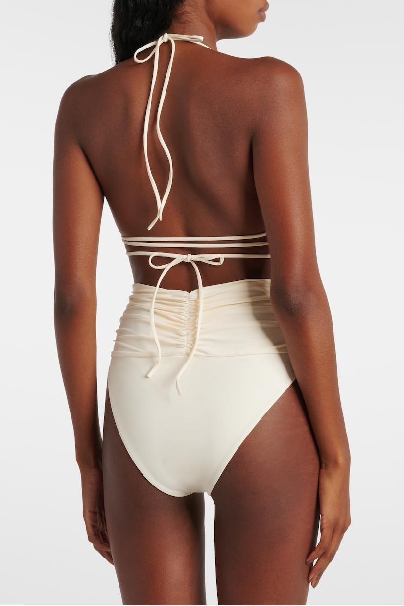 3D Flower Lace-Up Bikini Two Piece Set