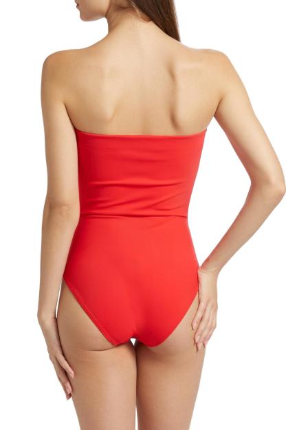 3D Flower Solid One Piece Swimsuit