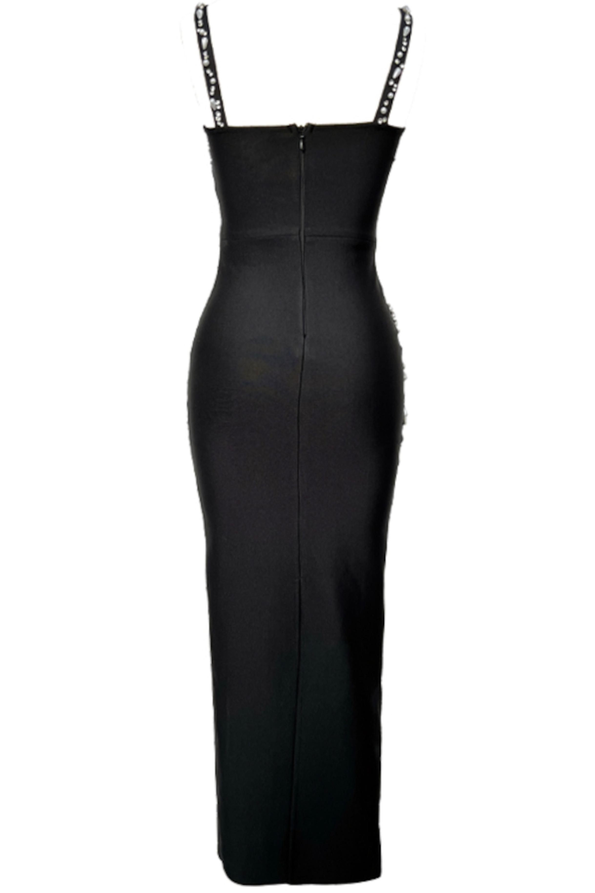 Rhinestone Sleeveless Maxi Dress