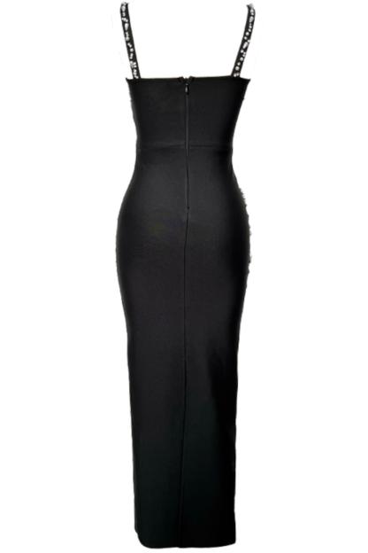 Rhinestone Sleeveless Maxi Dress