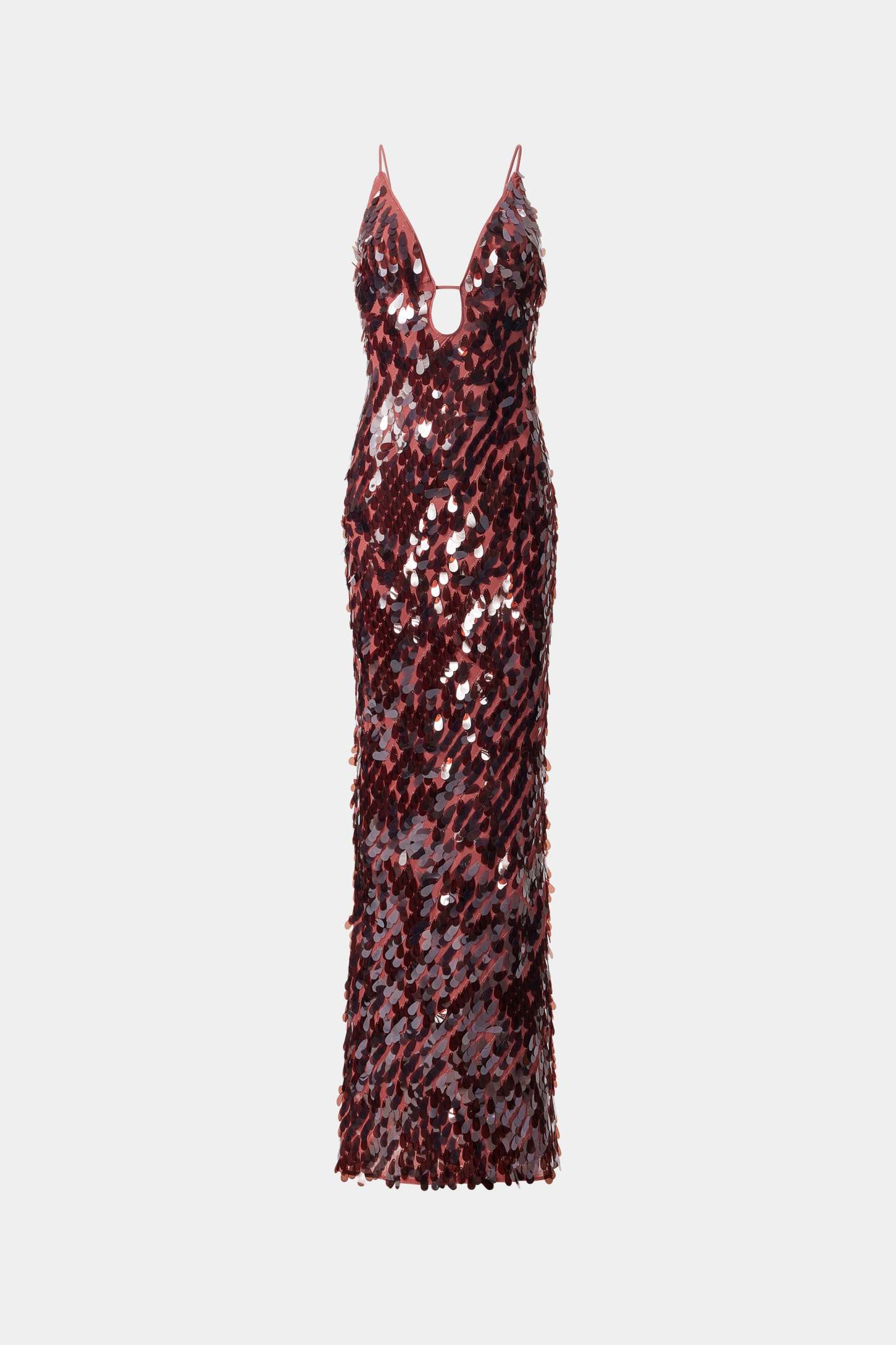Sequin V-Neck Sleeveless Maxi Dress