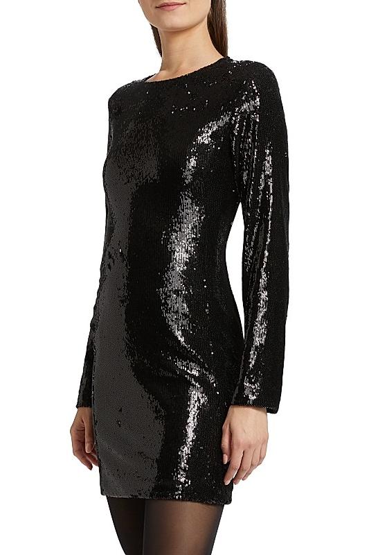 Sequin Long Sleeve Mini Dress