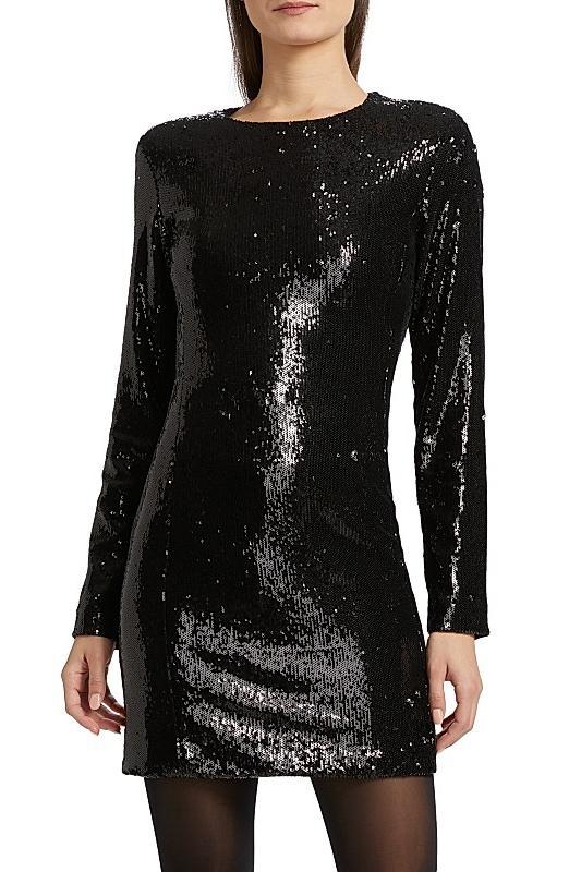 Sequin Long Sleeve Mini Dress