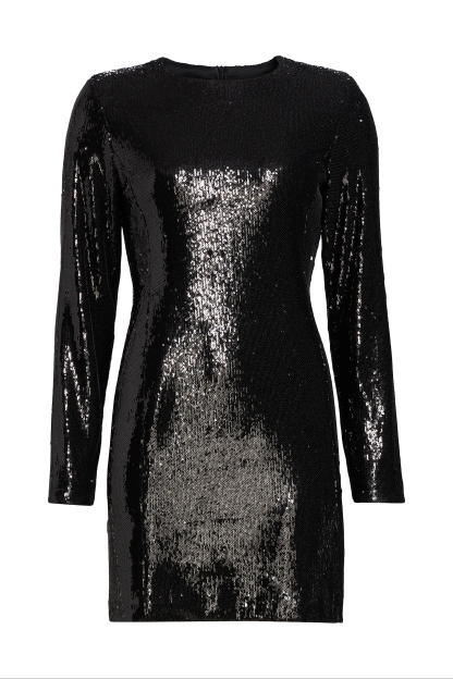 Sequin Long Sleeve Mini Dress