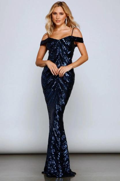 Sequin Sleeveless Fishtial Maxi Dress