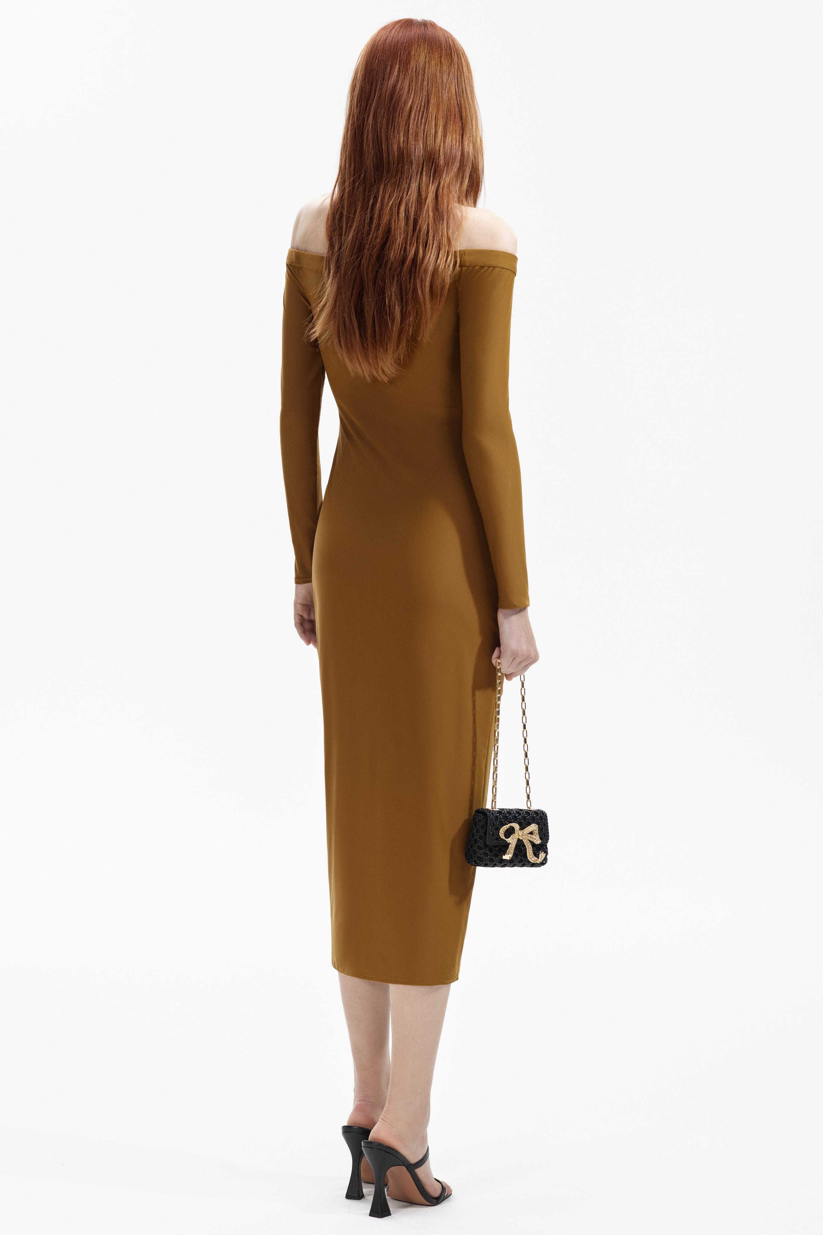 Bandage Cut-Out Off-Shoulder Midi Dress