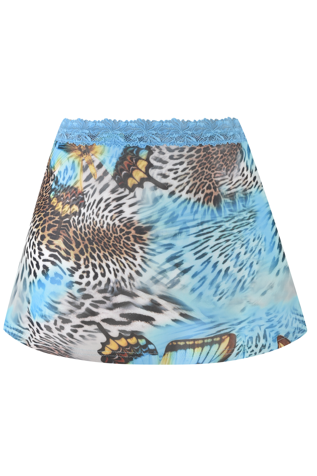 Animal Print Beaded Lace-Up Bikini Three Piece Set