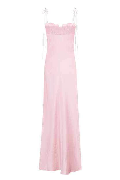Satin Cut-Out Sleeveless Maxi Dress