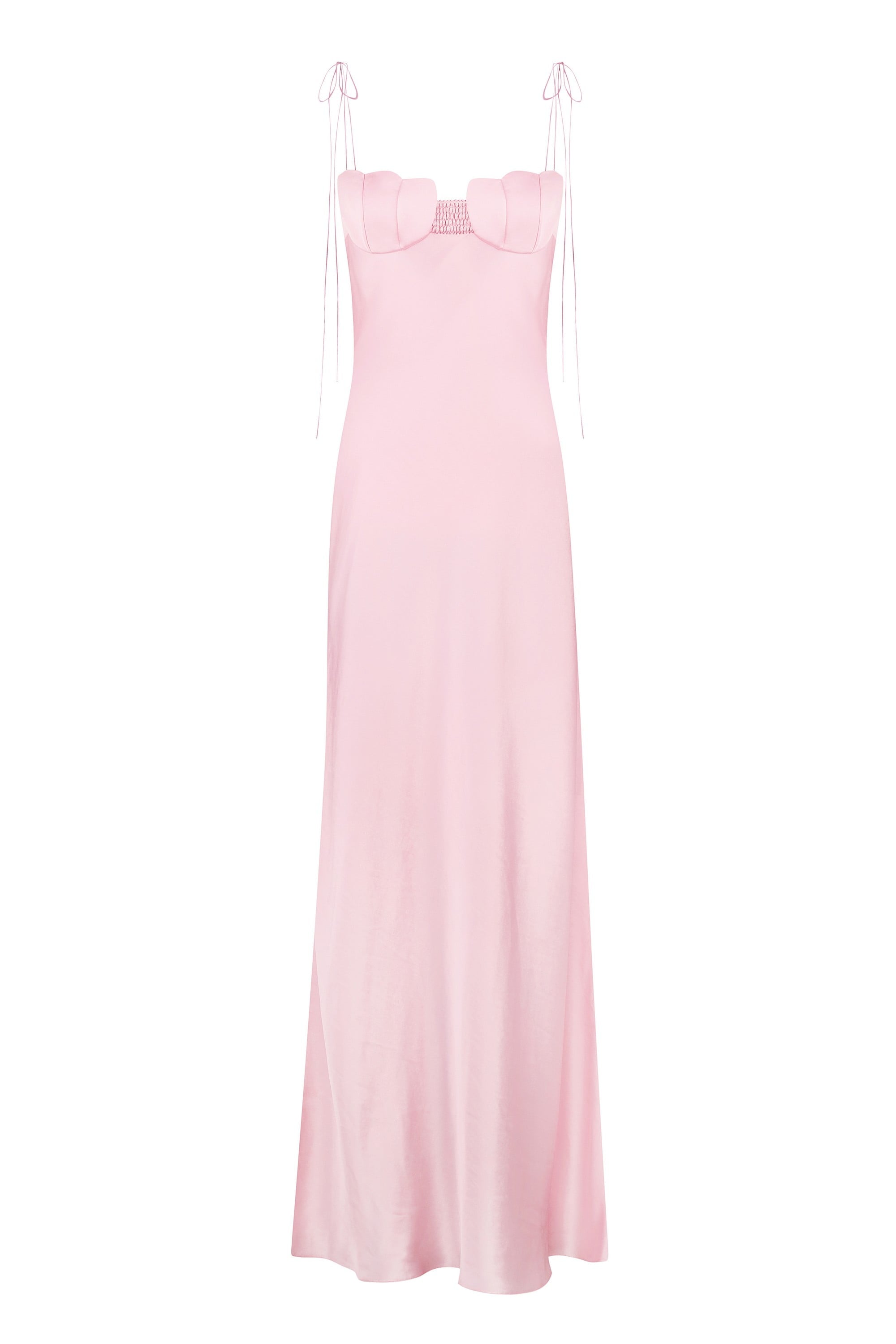 Satin Cut-Out Sleeveless Maxi Dress