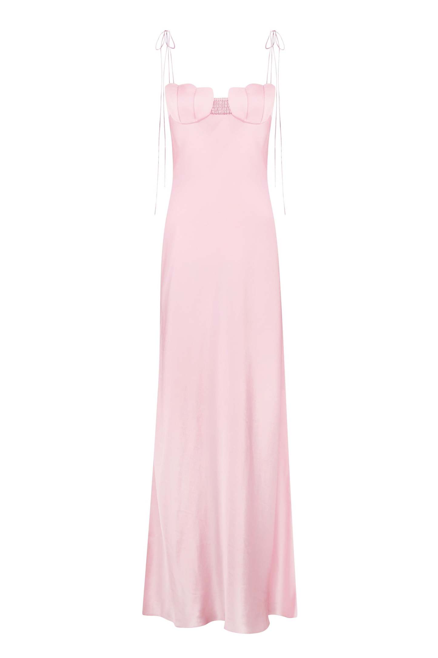 Satin Cut-Out Sleeveless Maxi Dress