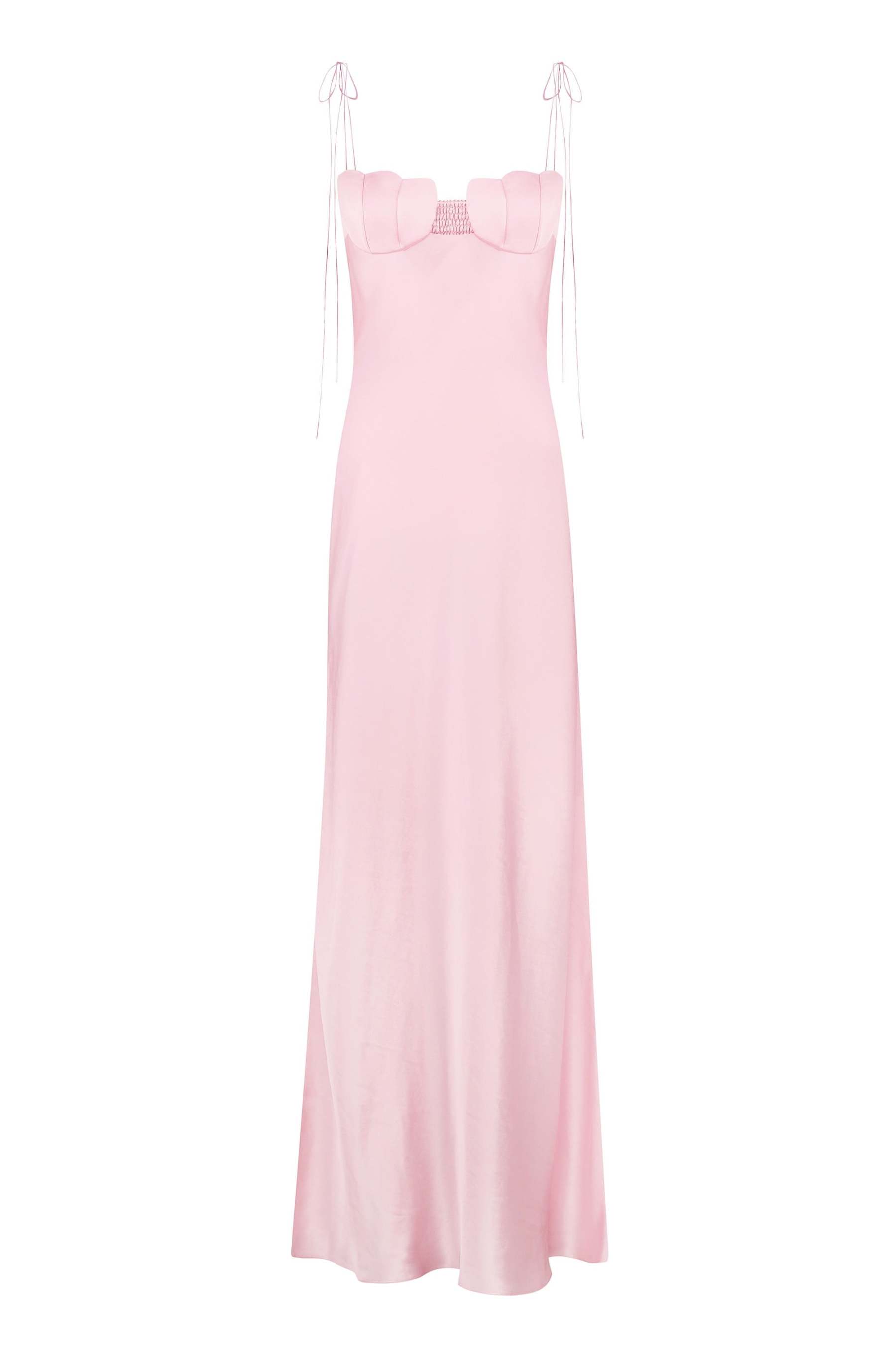Satin Cut-Out Sleeveless Maxi Dress