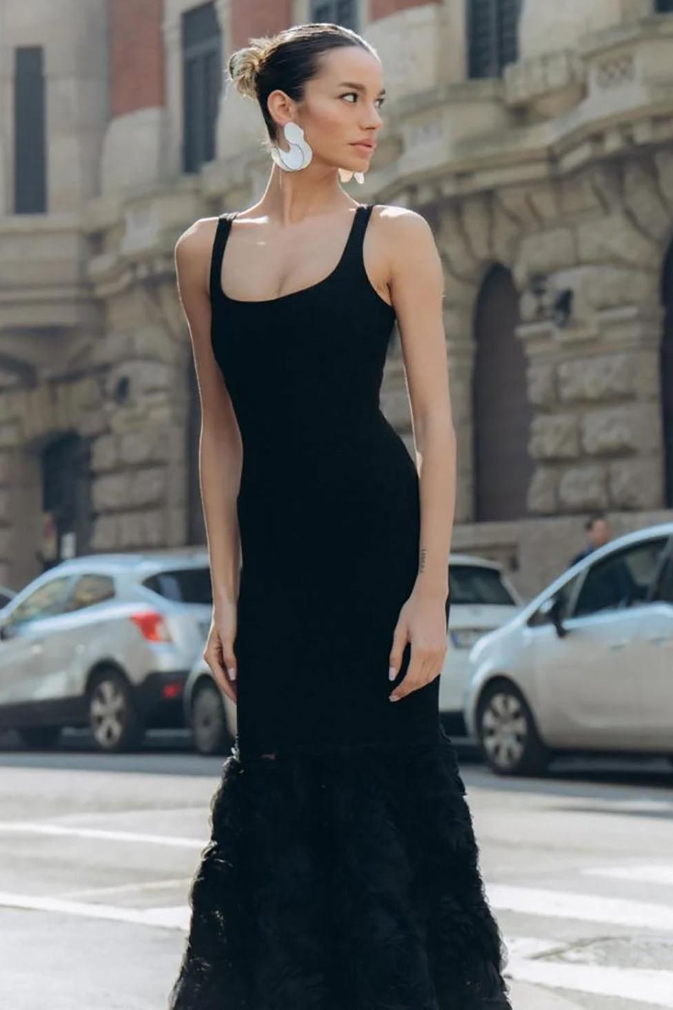 Luxury 3D Flower Sleeveless Maxi Dress