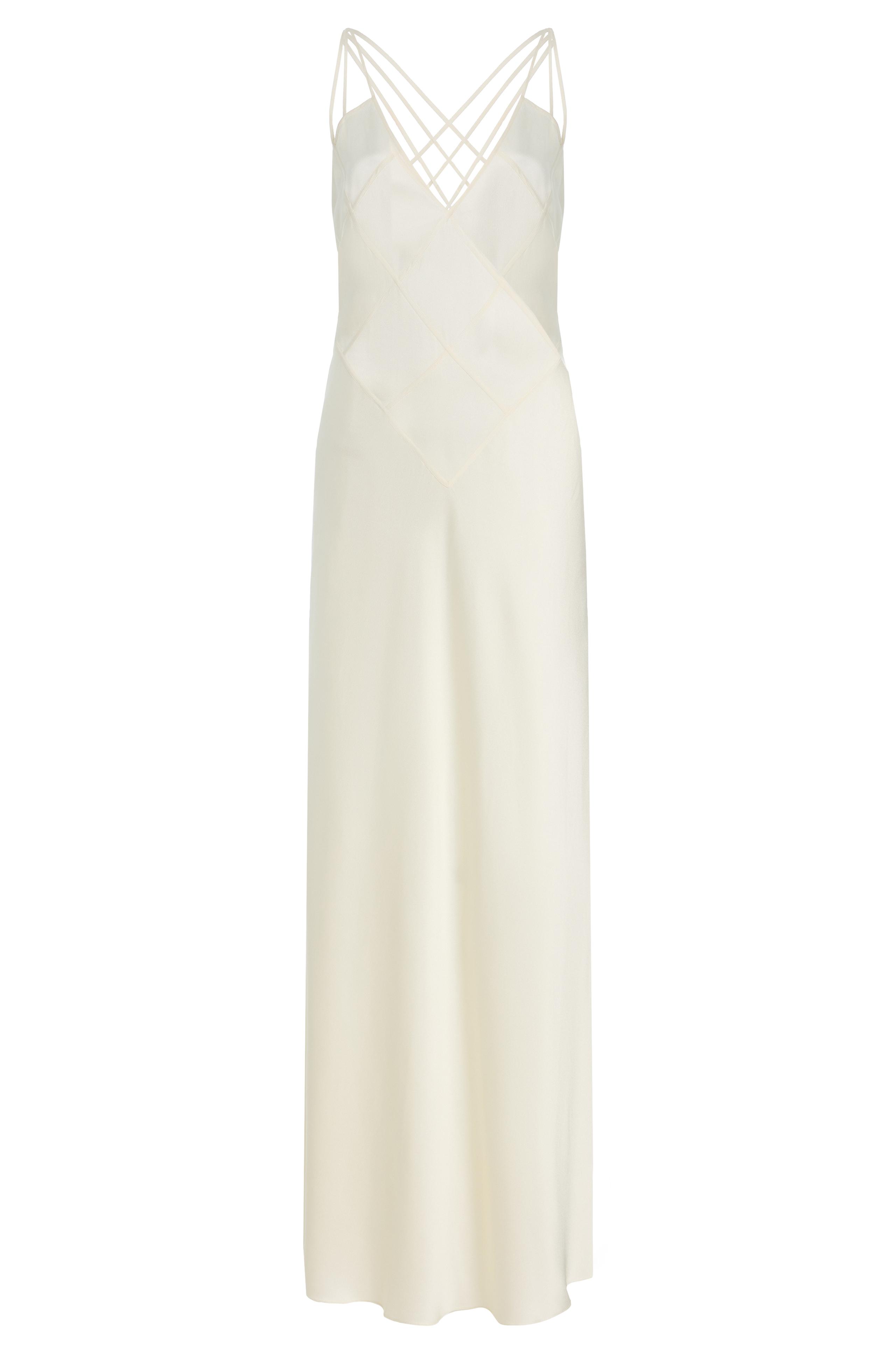 Satin V-Neck Sleeveless Maxi Dress