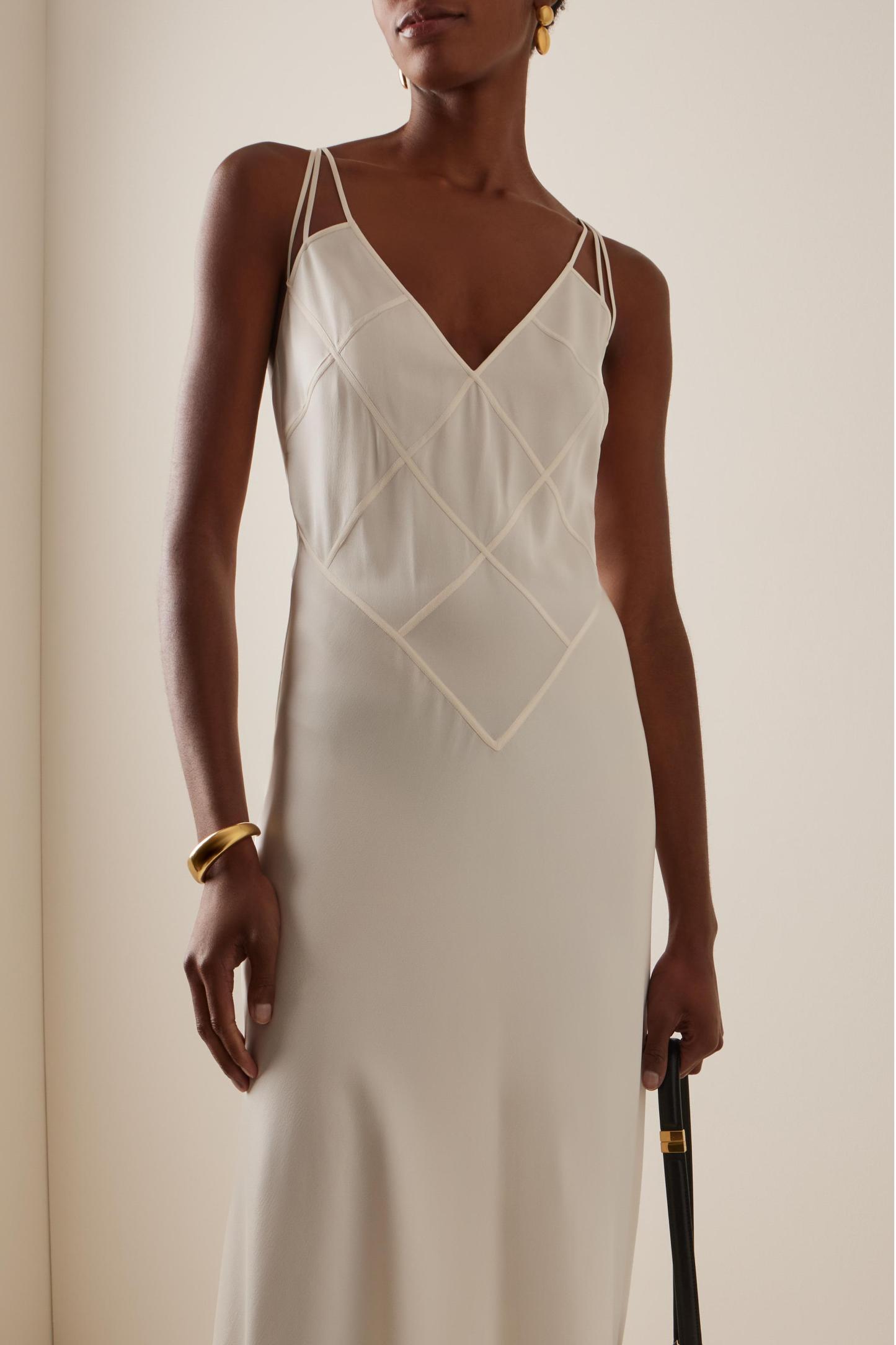 Satin V-Neck Sleeveless Maxi Dress