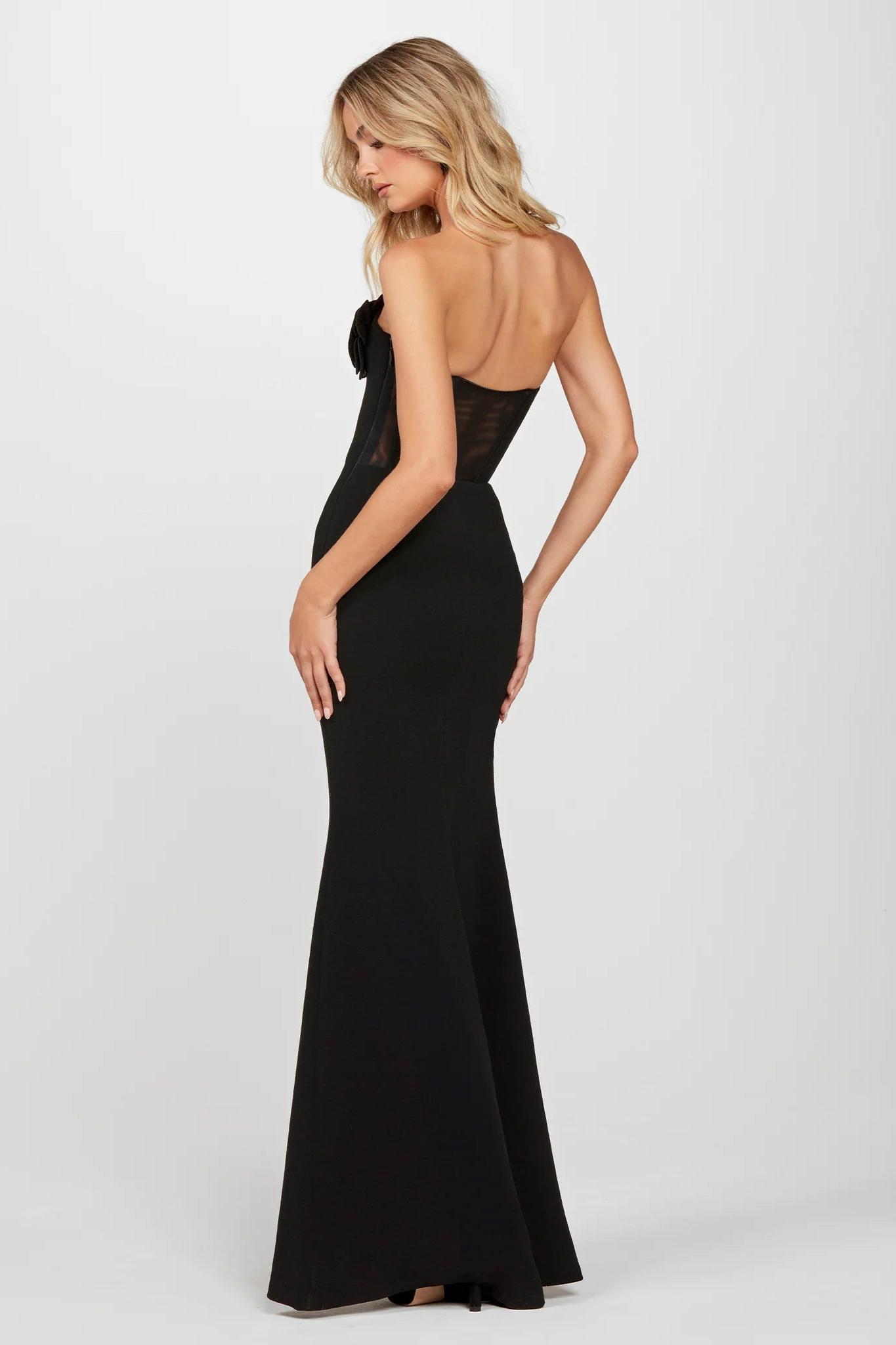 3D Flower Off-Shoulder Corset Maxi Dress