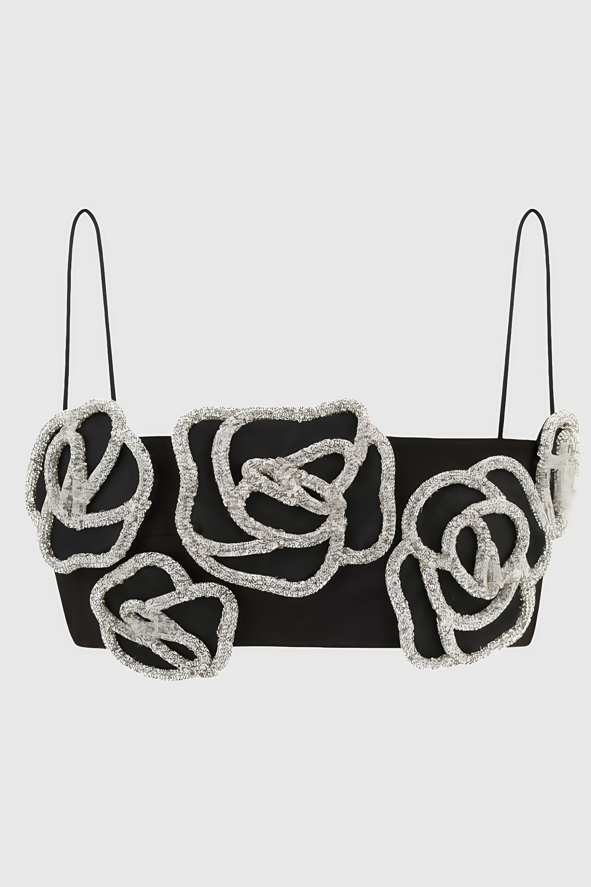 Rhinestone Floral Sleeveless Top & Low Waist Maxi Slit Skirt Set