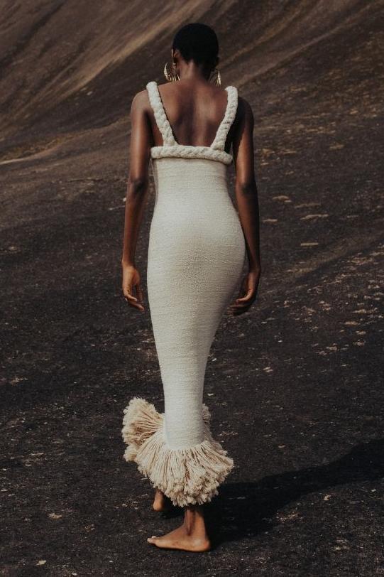 Decorative Rope Tassel Sleeveless Maxi Dress