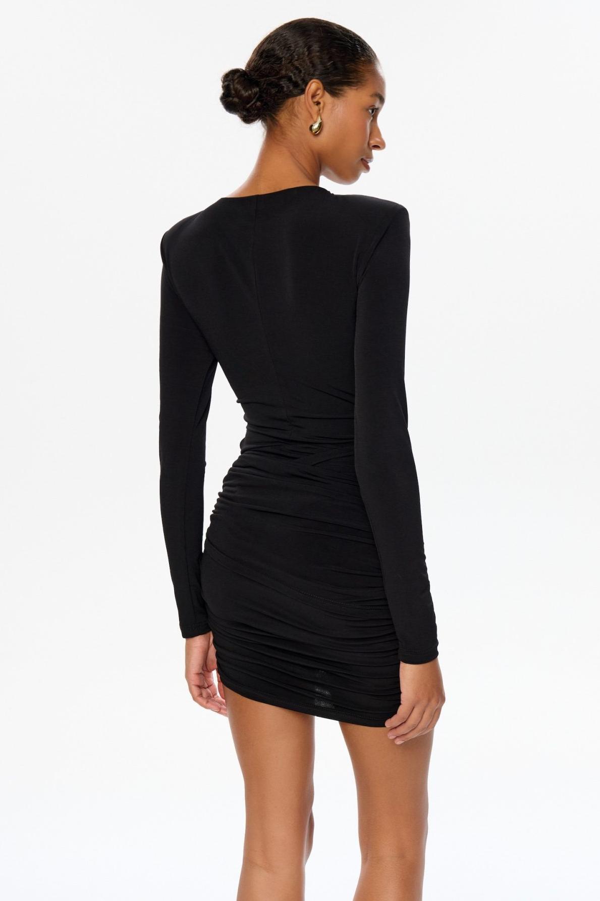 Jersey Cut-Out Metal Decorations Mini Dress