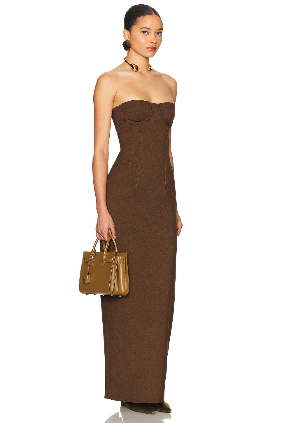 Bandage Off-Shoulder Slit Maxi Dress