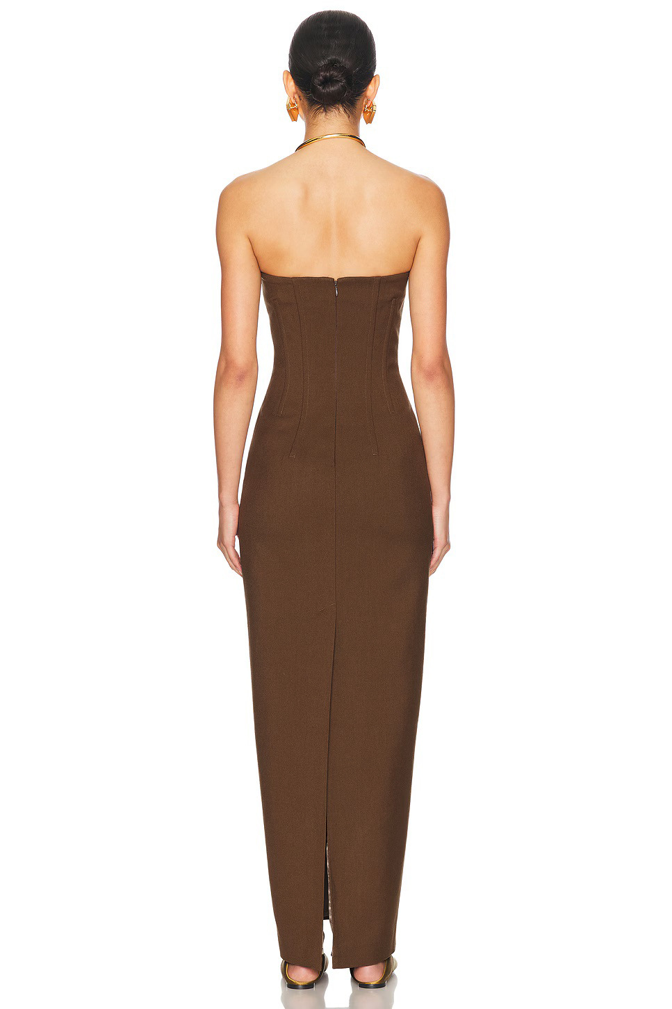 Bandage Off-Shoulder Slit Maxi Dress