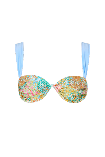 Paisley Print Halter Neck Bikini Three Piece Set