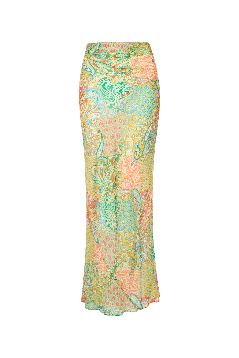 Paisley Print Halter Neck Bikini Three Piece Set