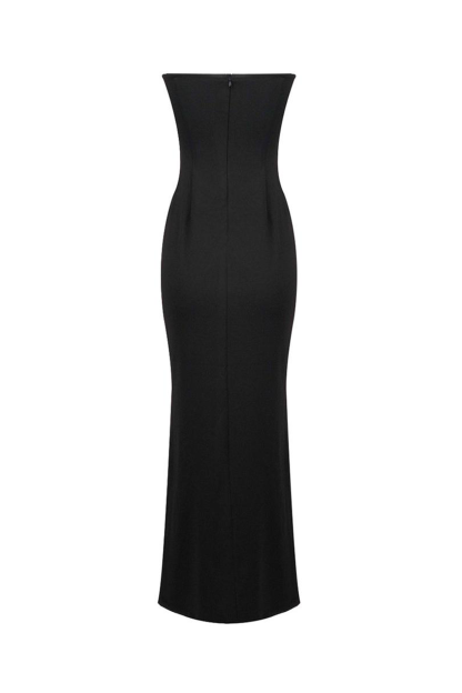 Sequin Splicing Satin Off-Shoulder Maxi Dress