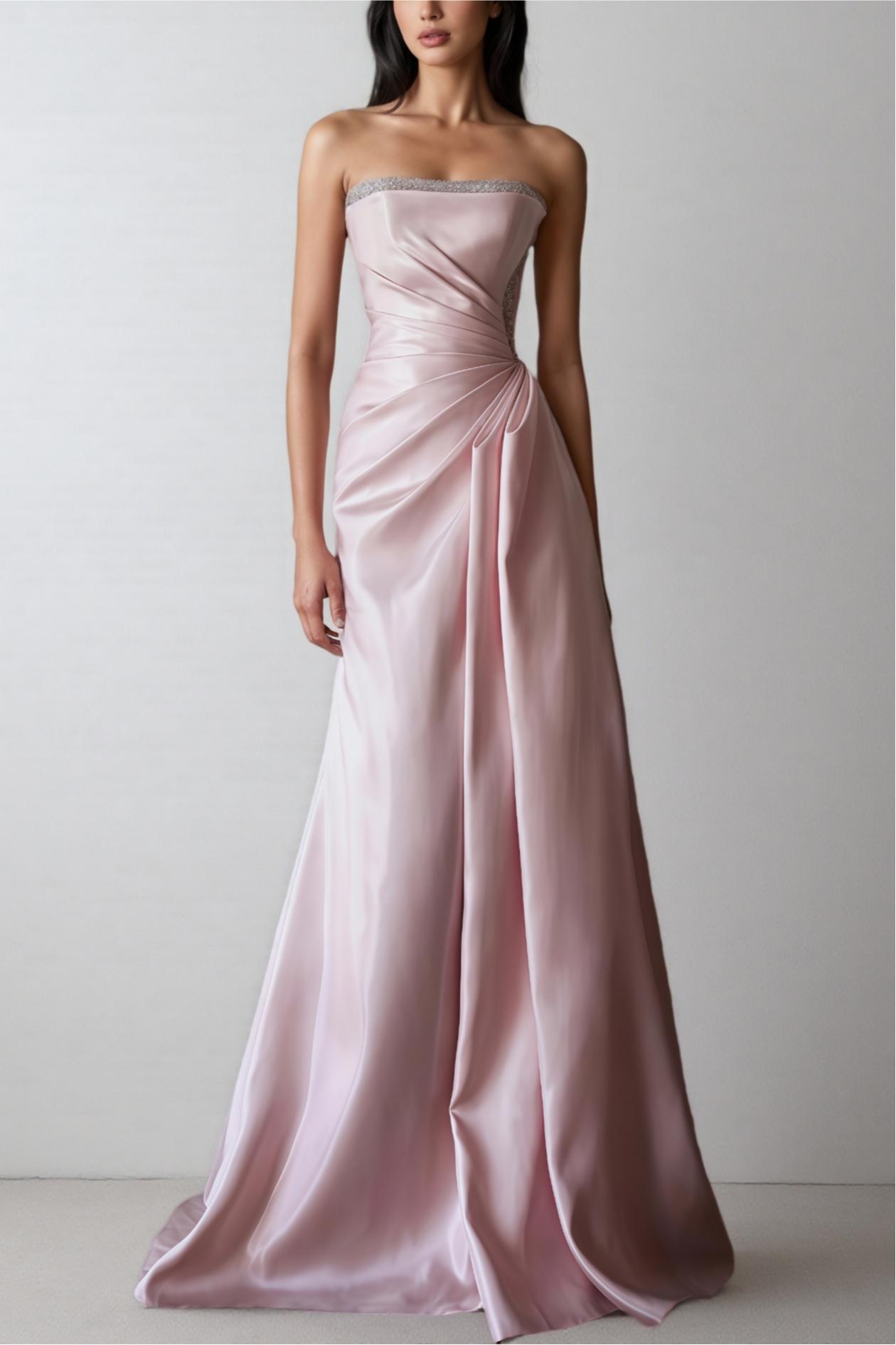 Satin Rivet Off-Shoulder Maxi Dress