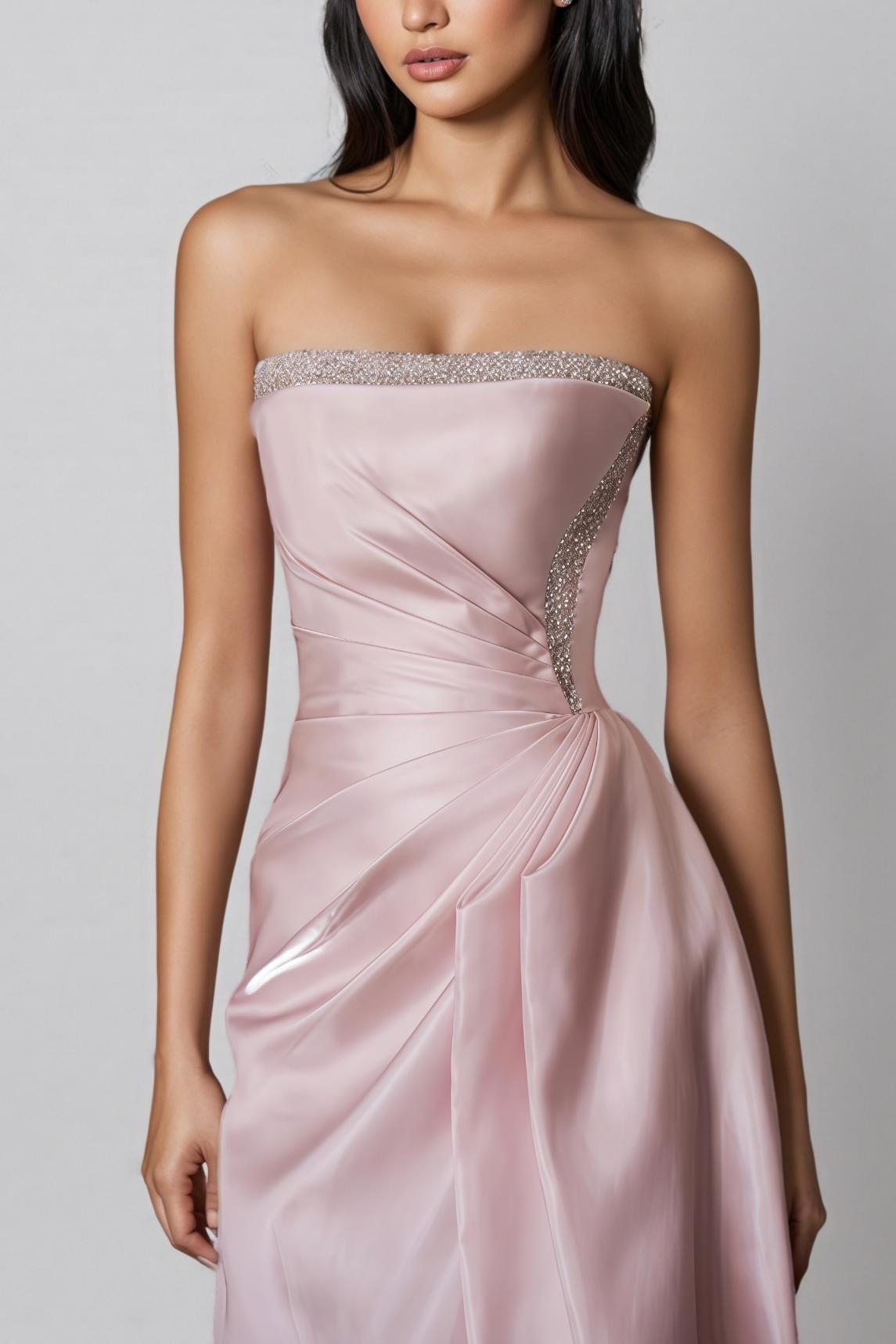 Satin Rivet Off-Shoulder Maxi Dress