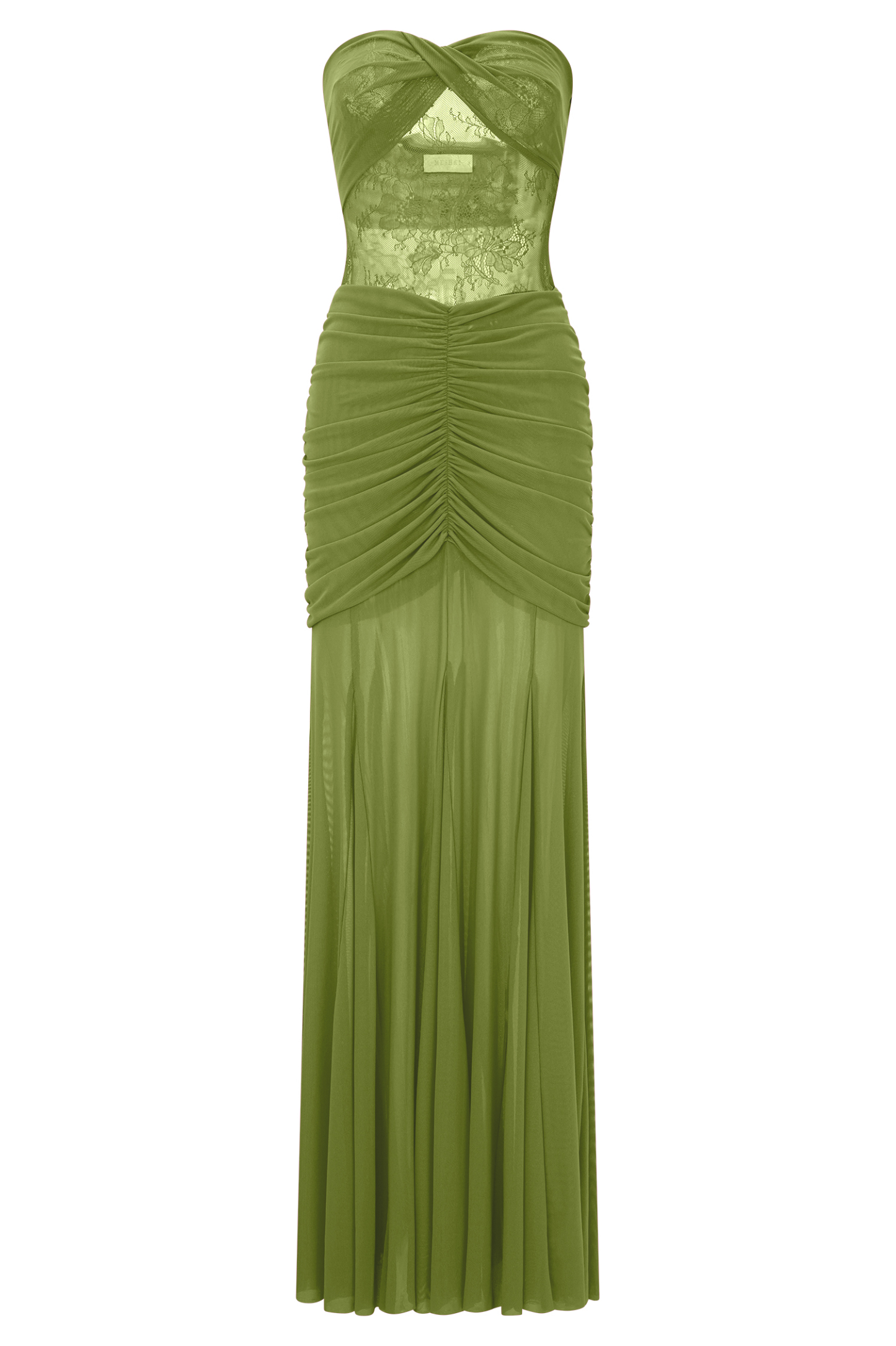 Mesh Splicing Lace Off-Shoulder Maxi Dress