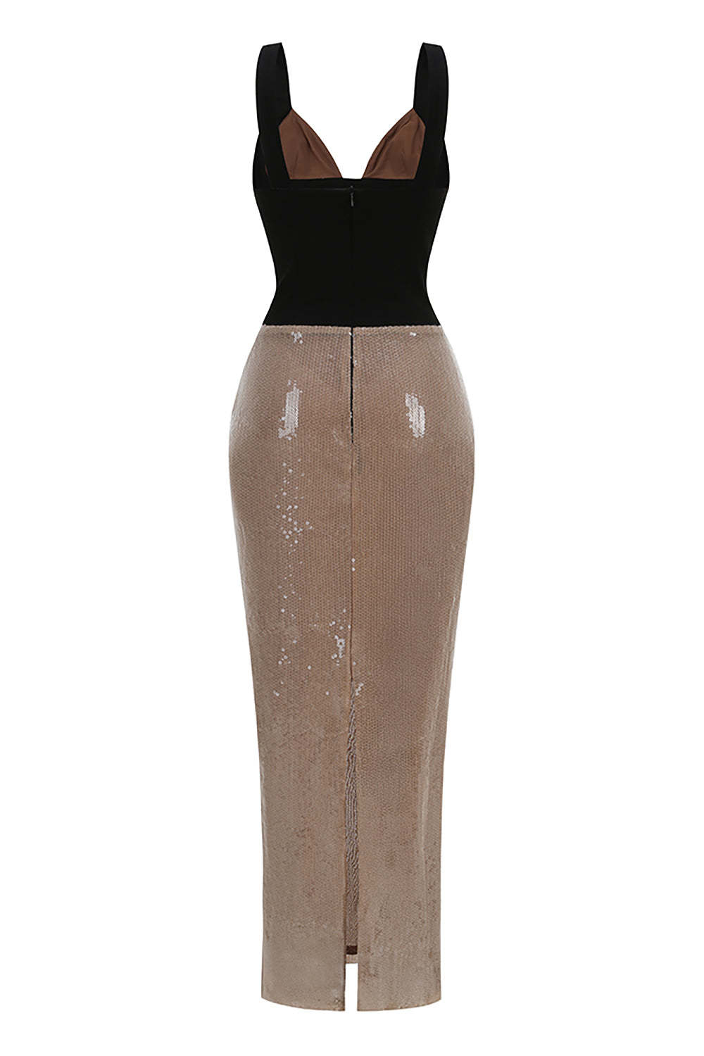 Sequin V-Neck Sleeveless Maxi Dress