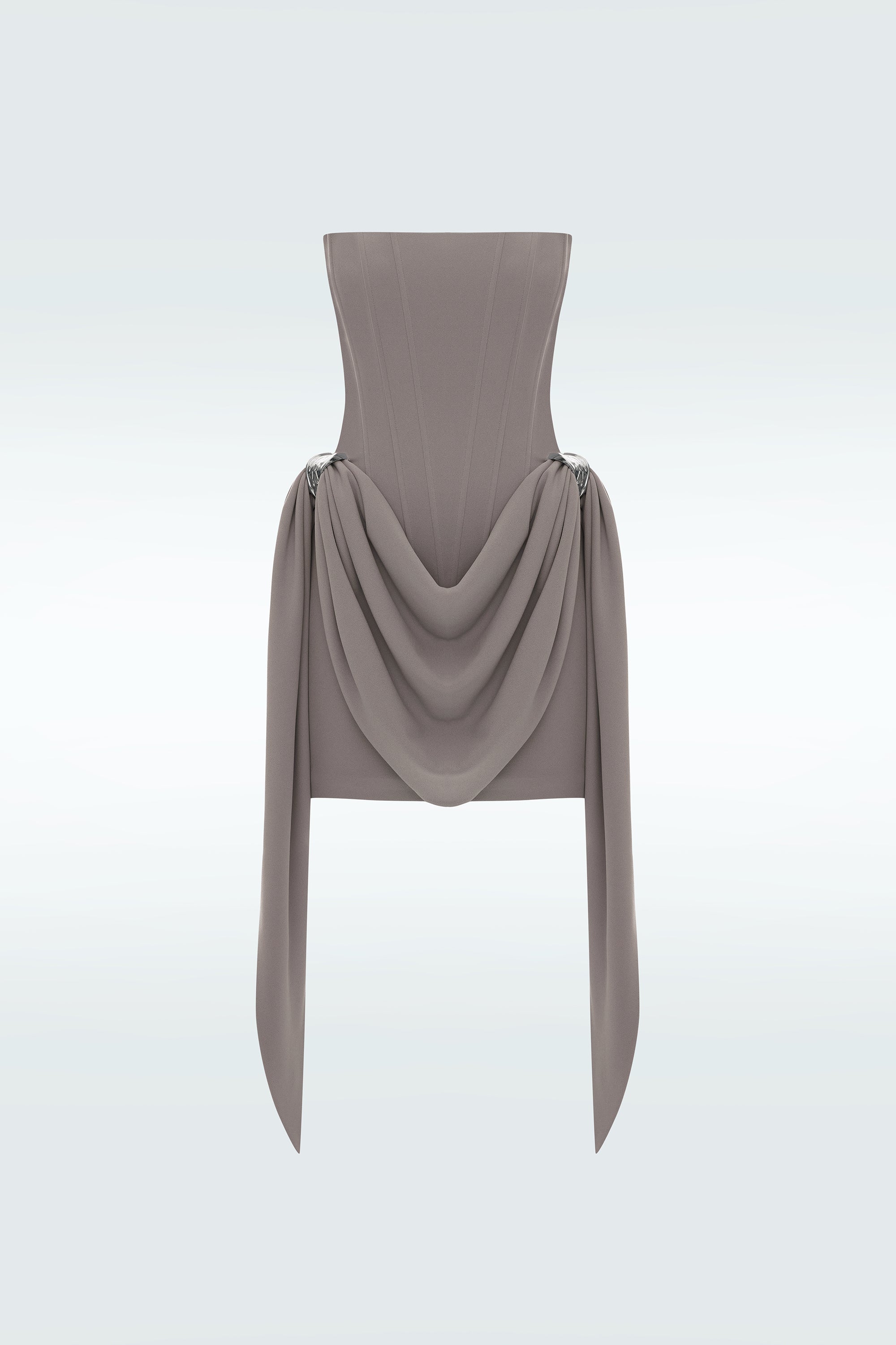 Corset Off Shoulder Draped Mini Dress