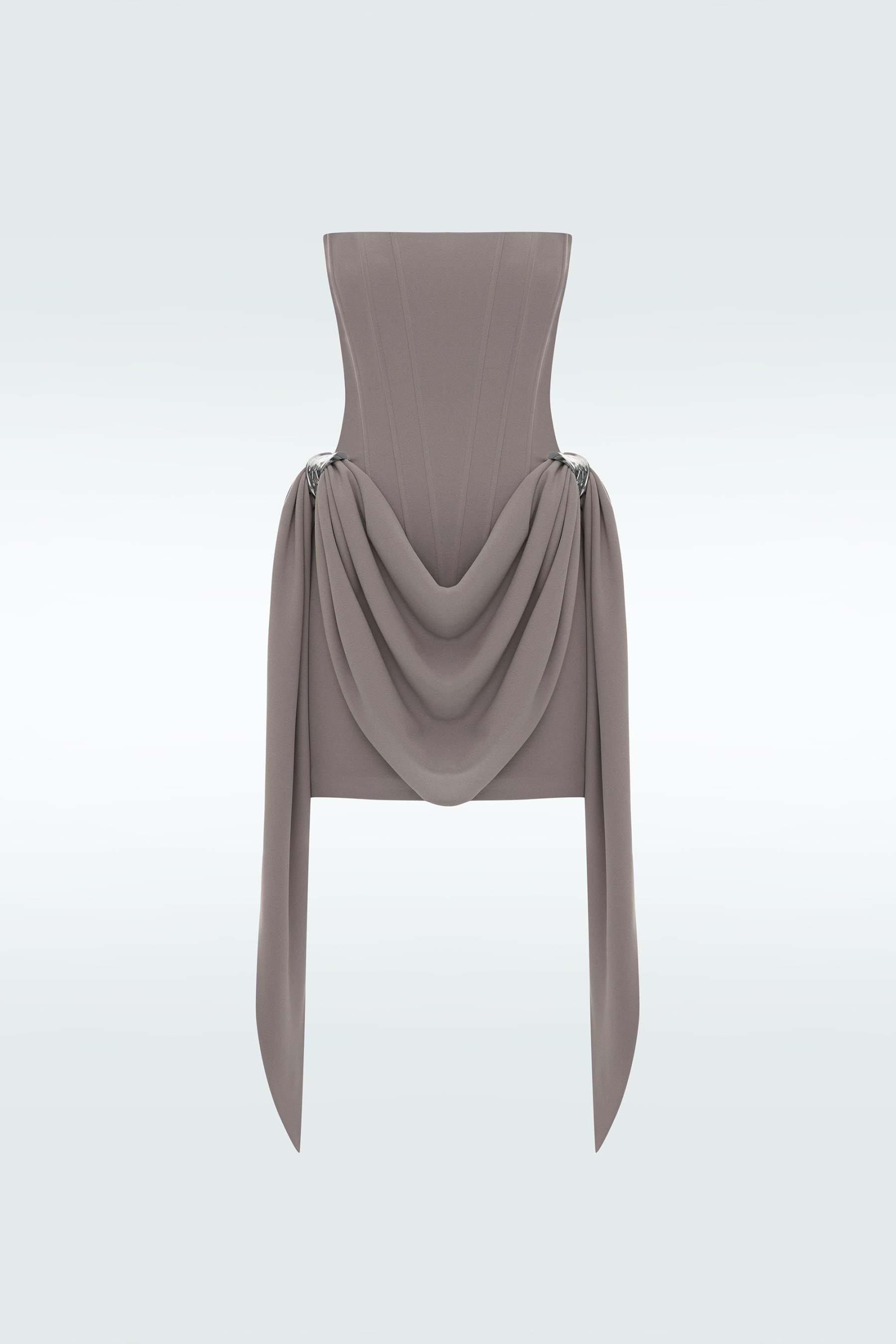 Corset Off Shoulder Draped Mini Dress