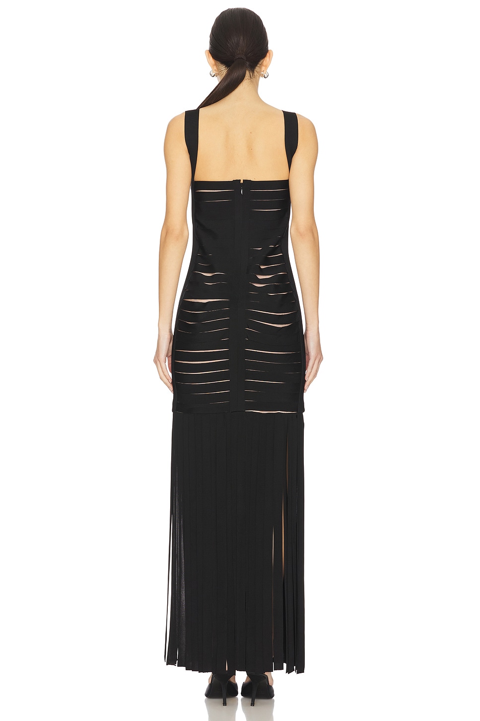 Bandage Cut-Out Tassel Maxi Dress